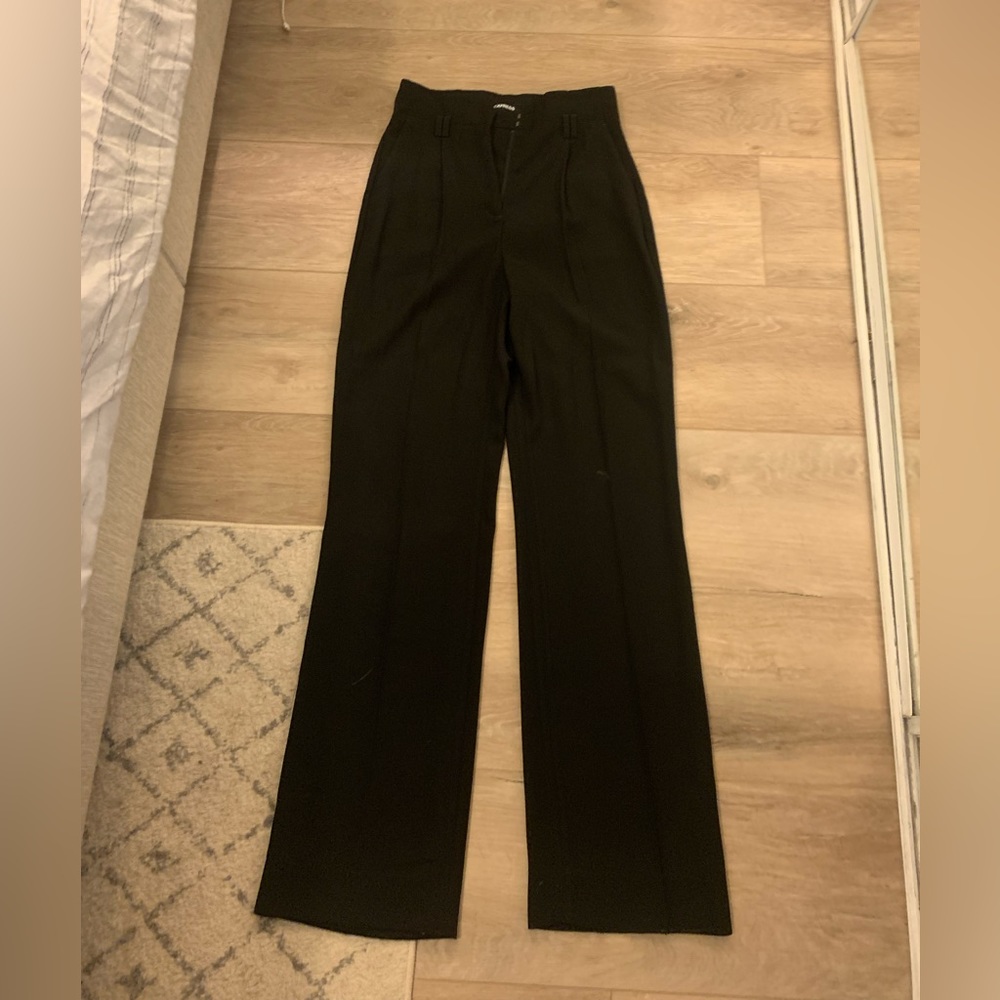 Express Super High Rise Wide Leg Tailored Pants